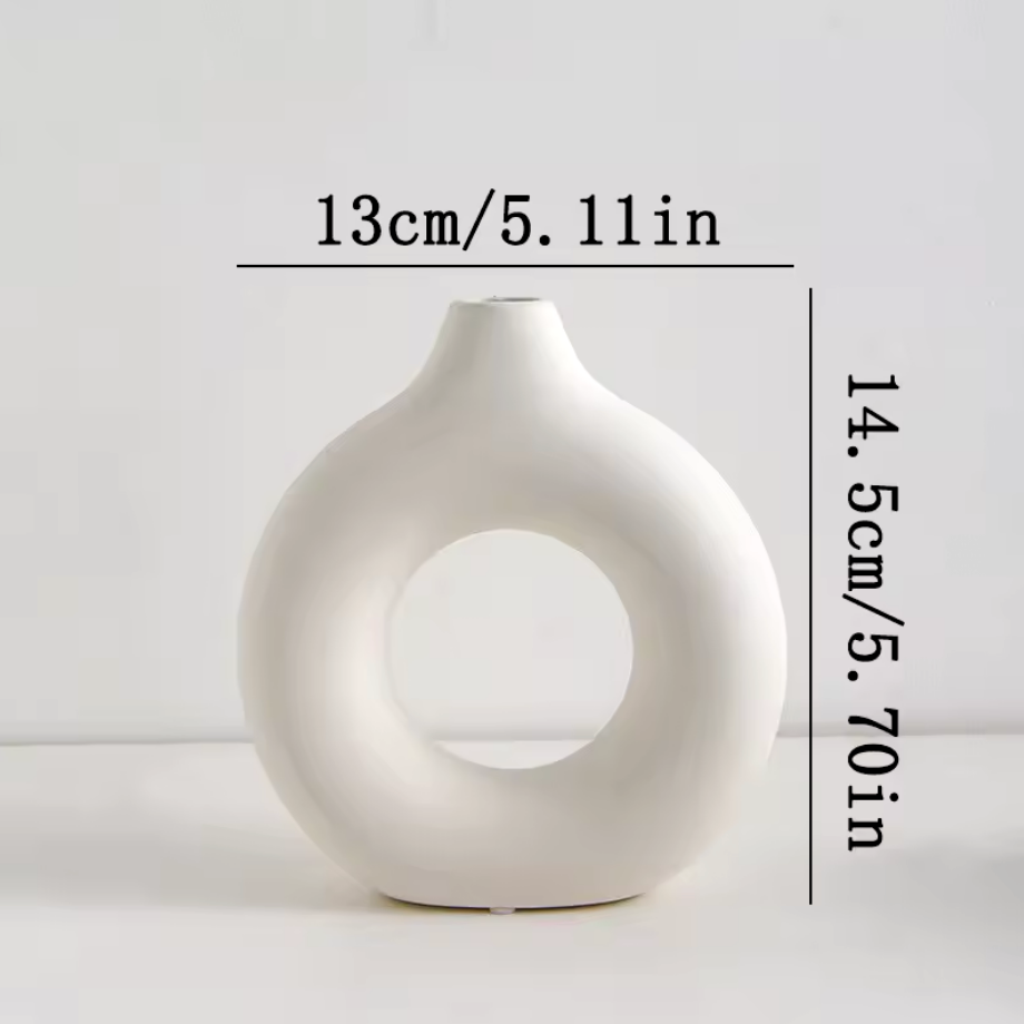 Nordic White Flower Vase – Plastic Plant Pot for Floral Arrangements, Living Room and Home Decoration